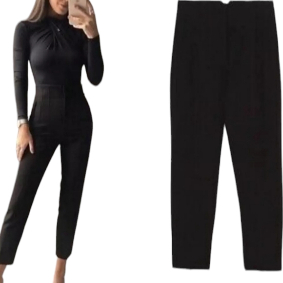 Zara High waisted pants size-Small Black Leather Effect 🔥 - Picture 13 of 14